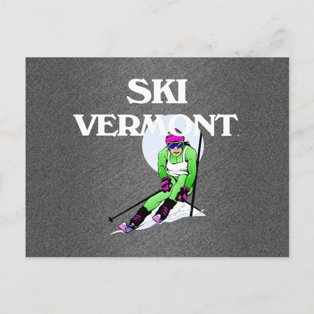 TOP Ski Vermont Postcard (Front)