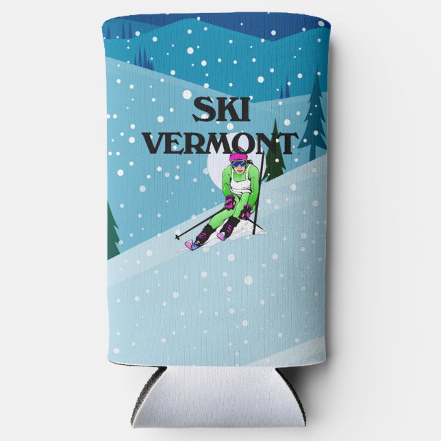 TOP Ski Vermont Seltzer Can Cooler (Front)