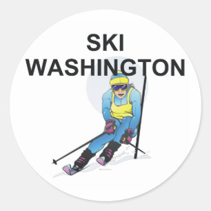 TOP Ski Washington Classic Round Sticker