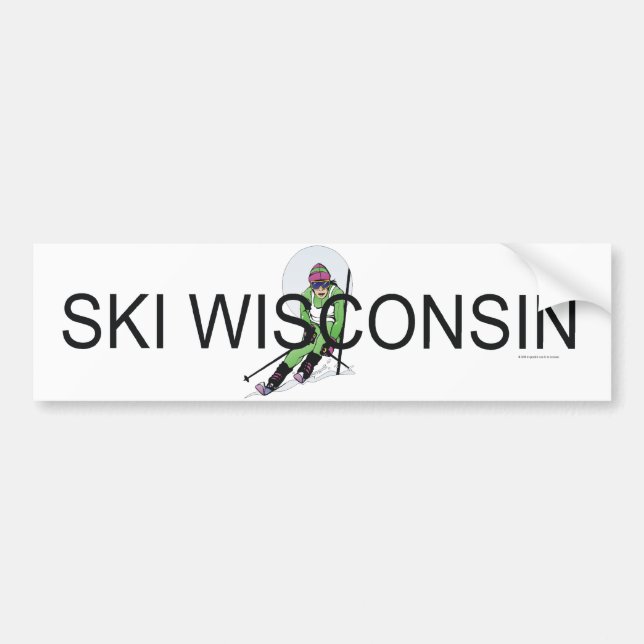 TOP Ski Wisconsin Bumper Sticker (Front)