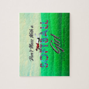 TOP Softball Girl Jigsaw Puzzle