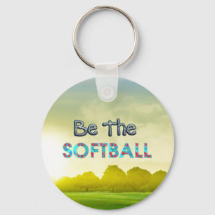 TOP Softball Slogan Key Ring