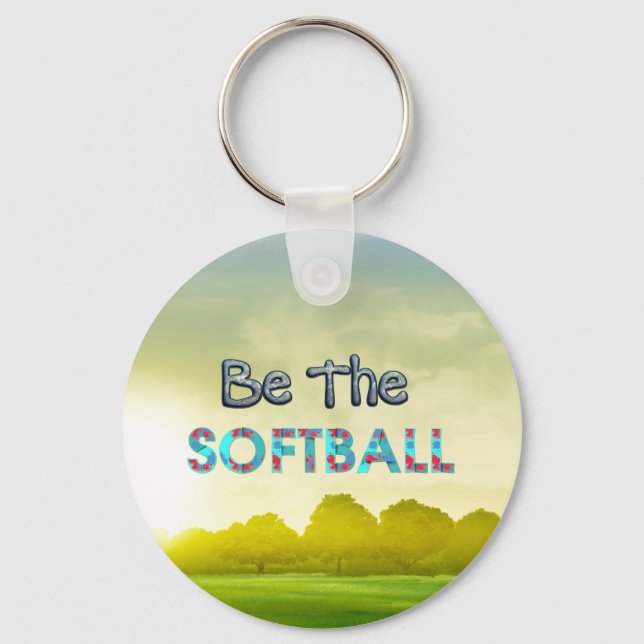 TOP Softball Slogan Key Ring (Front)