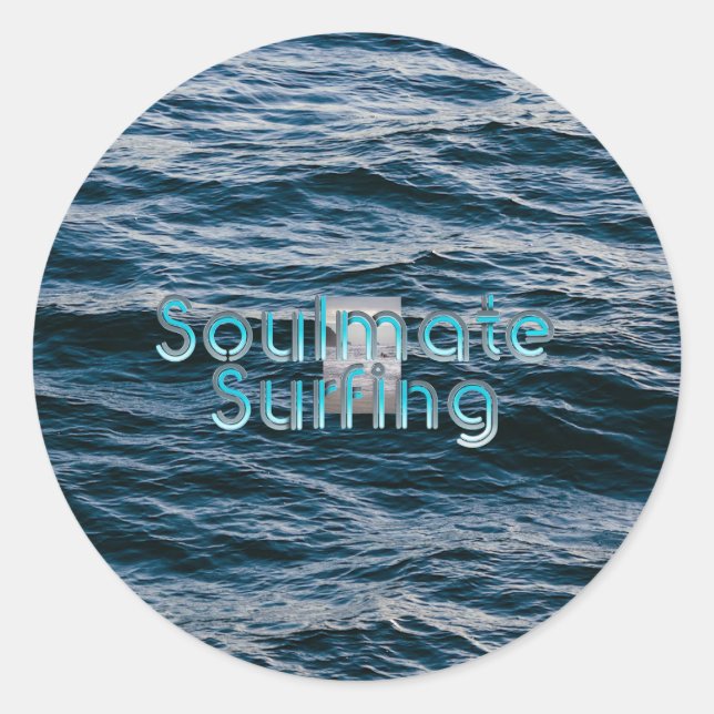 TOP Soulmate Surfing Classic Round Sticker (Front)