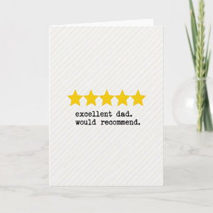 Top Star Excellent Dad Card
