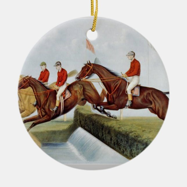 TOP Steeplechase Ceramic Tree Decoration (Front)