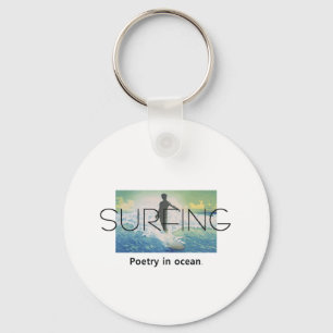 TOP Surfing Poetry in Ocean Key Ring