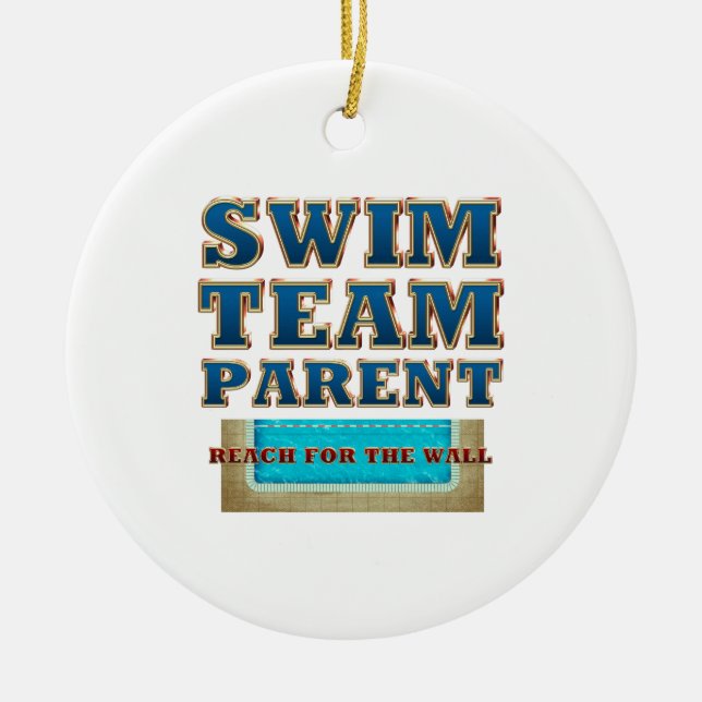TOP Swim Team Parent Ceramic Ornament (Front)