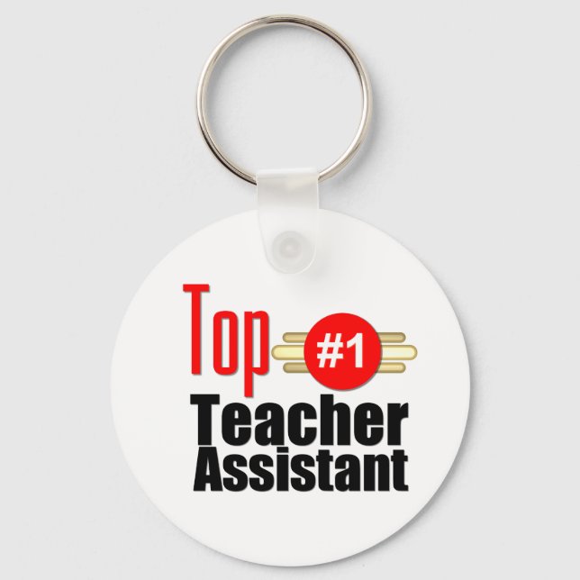 Top Teacher Assistant Key Ring (Front)