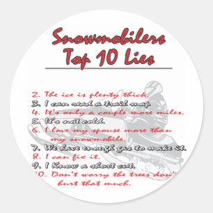 top-ten-on-Black-png Classic Round Sticker