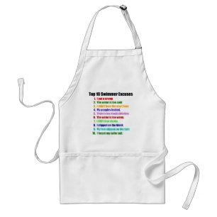 Top Ten Swimmers Excuses Standard Apron