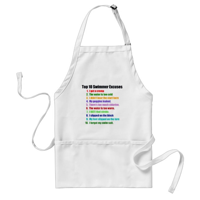Top Ten Swimmers Excuses Standard Apron (Front)