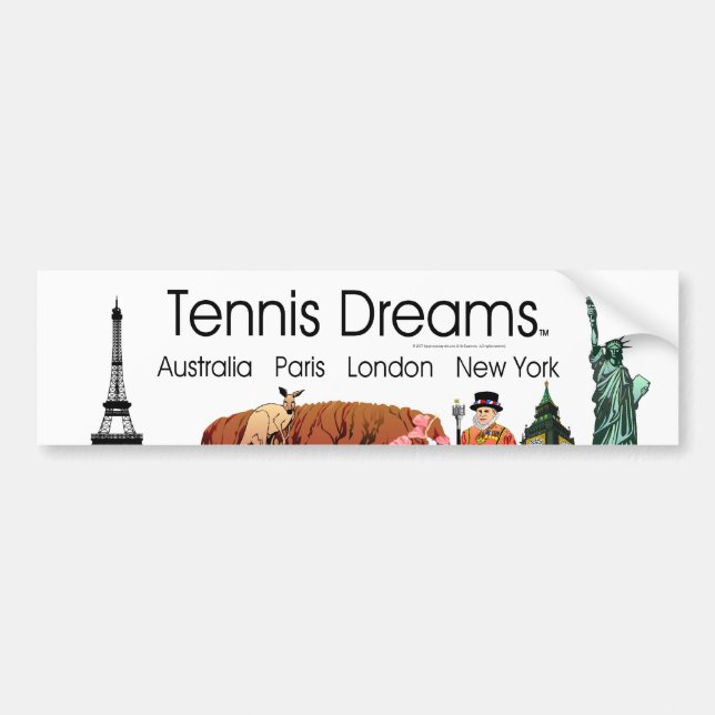 TOP Tennis Dreams Bumper Sticker (Front)