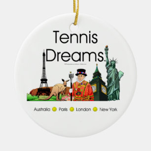 TOP Tennis Dreams Ceramic Ornament