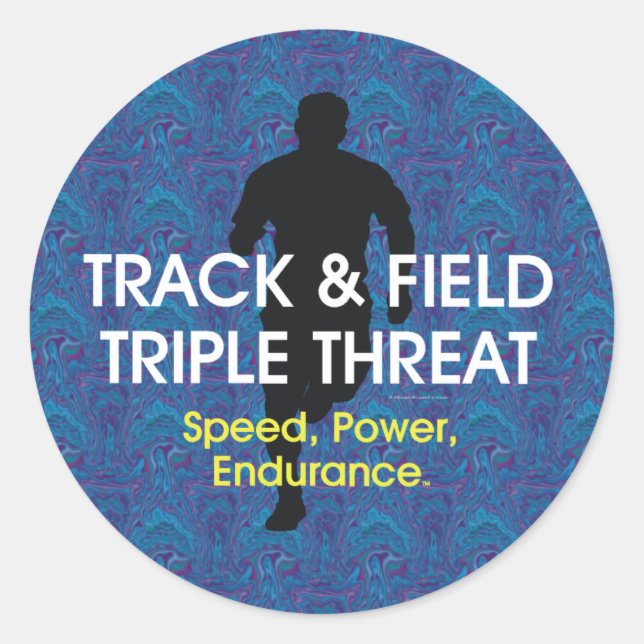 TOP Track Triple Threat Classic Round Sticker (Front)