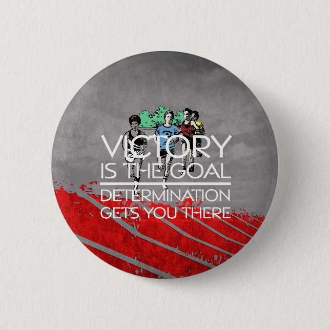 TOP Track Victory Slogan 6 Cm Round Badge (Front)