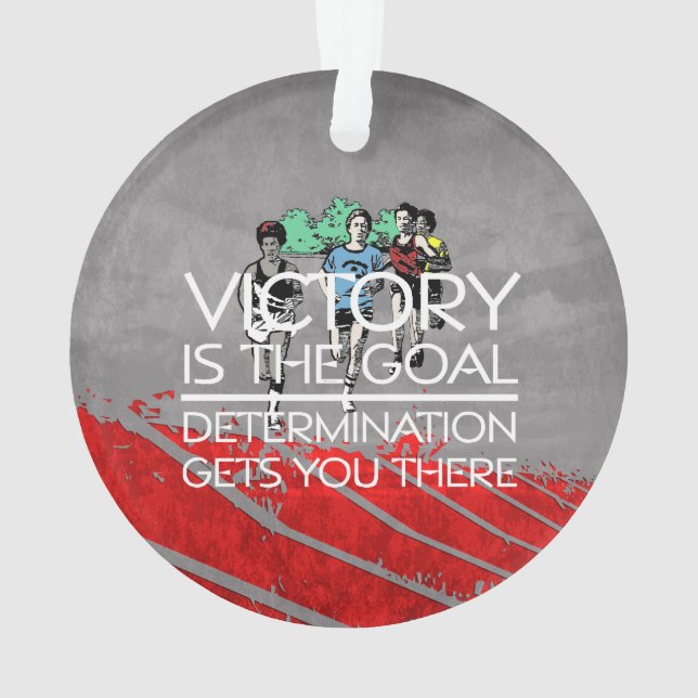 TOP Track Victory Slogan Ornament (Back)
