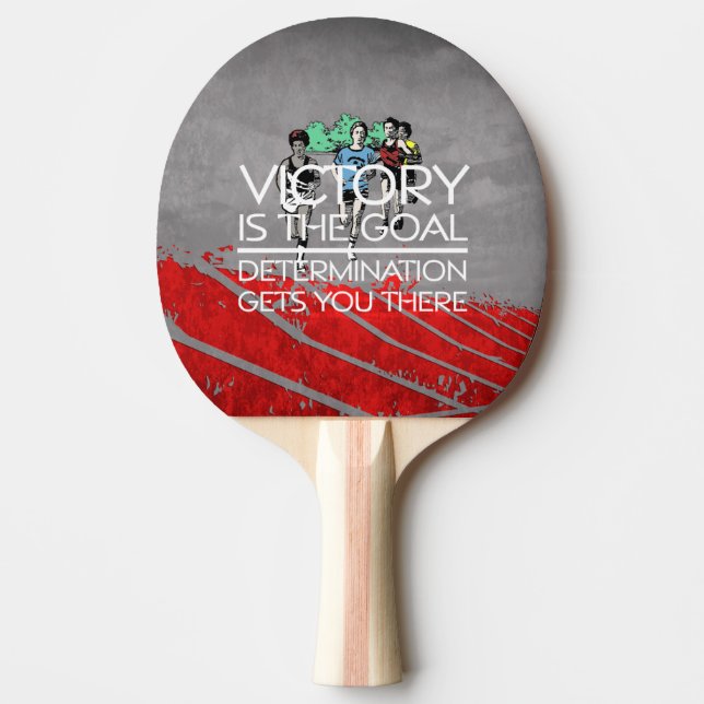 TOP Track Victory Slogan Ping Pong Paddle (Front)