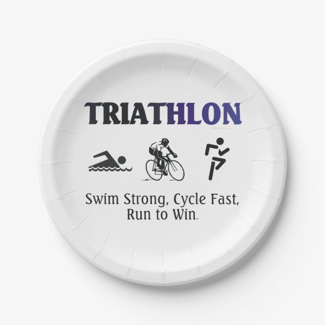 TOP Triathlon Paper Plate (Front)