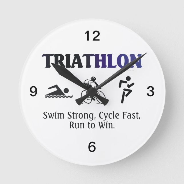 TOP Triathlon Round Clock (Front)