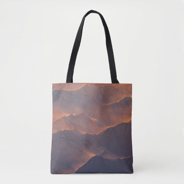 TOP VIEW OF MOUNTAIN TOTE BAG (Front)