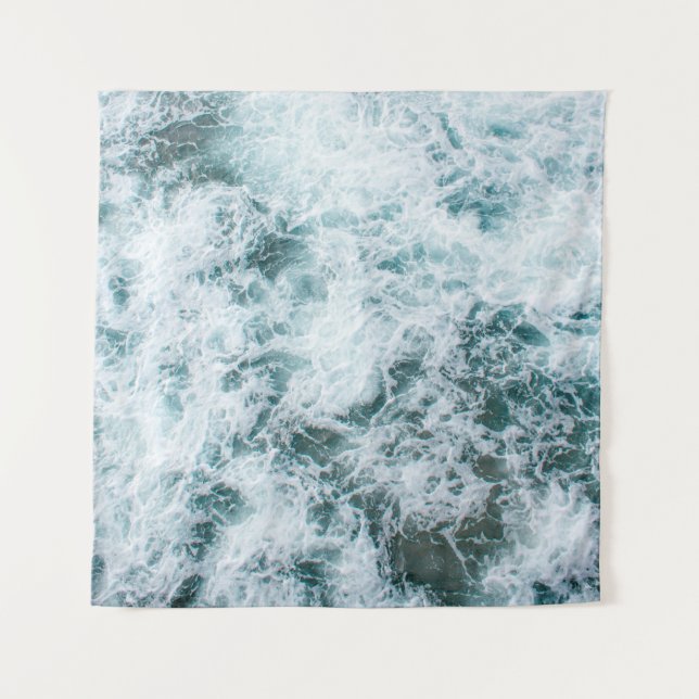 Top view of ocean waves tapestry (Front)