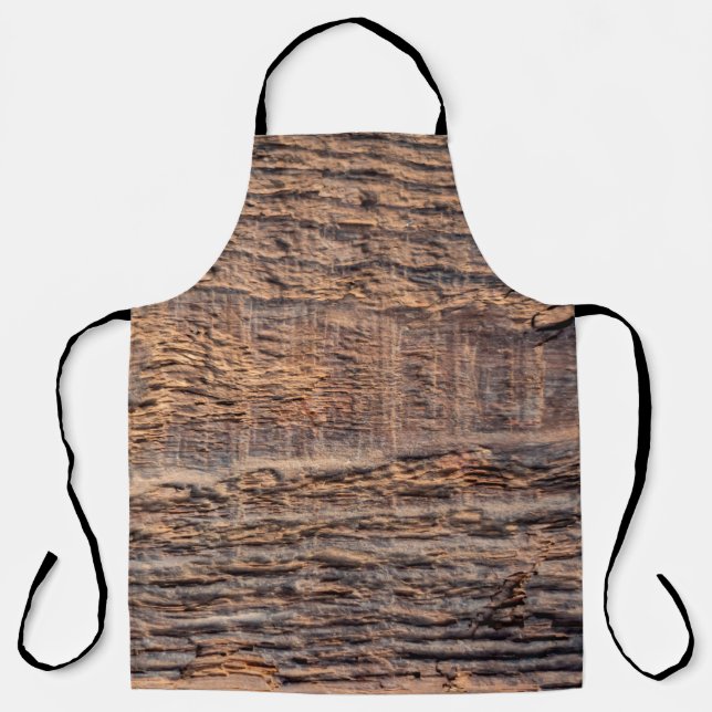 Top view texture of old wood. abstract,aged,antiqu apron (Front)