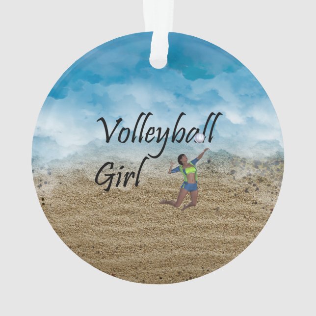 TOP Volleyball Girl Ornament (Back)