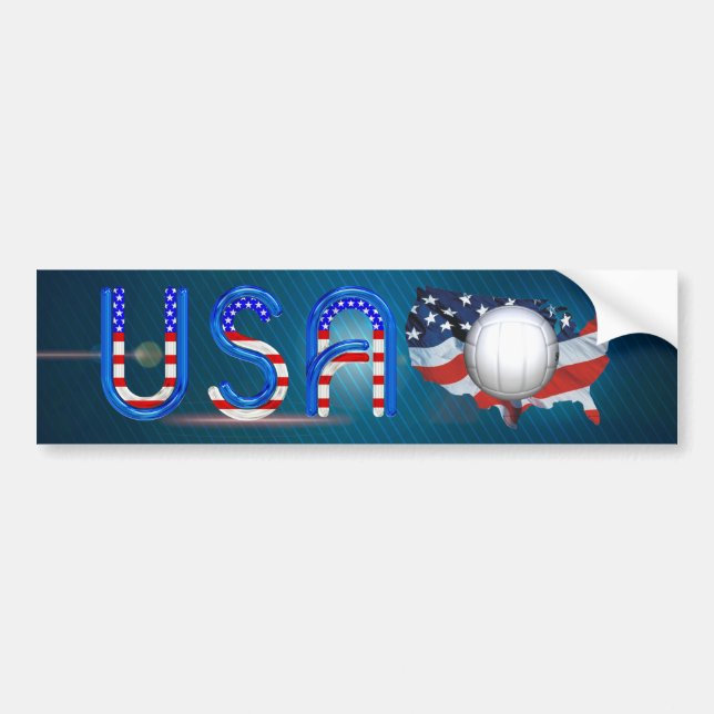 TOP Volleyball in the USA Bumper Sticker (Front)