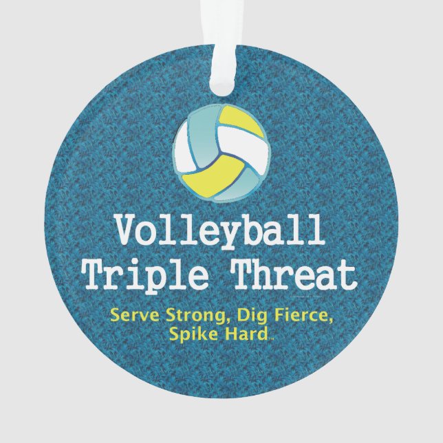 TOP Volleyball Triple Threat Ornament (Back)