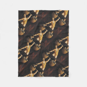 TOP Weightlifting Old School Fleece Blanket