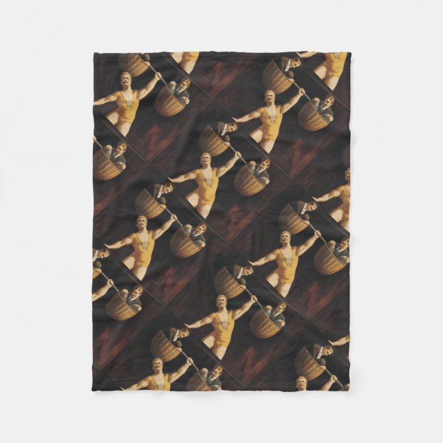 TOP Weightlifting Old School Fleece Blanket (Front)