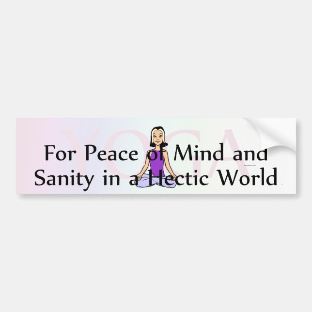TOP Yoga Slogan Bumper Sticker (Front)