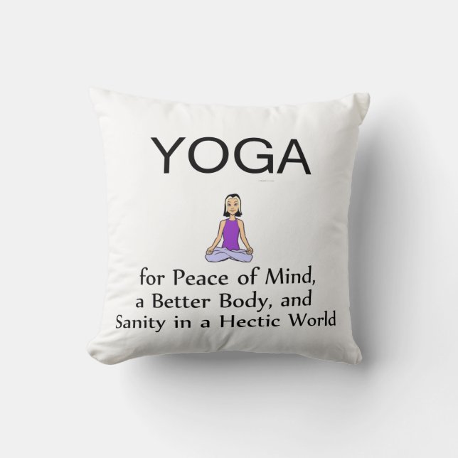 TOP Yoga Slogan Cushion (Front)