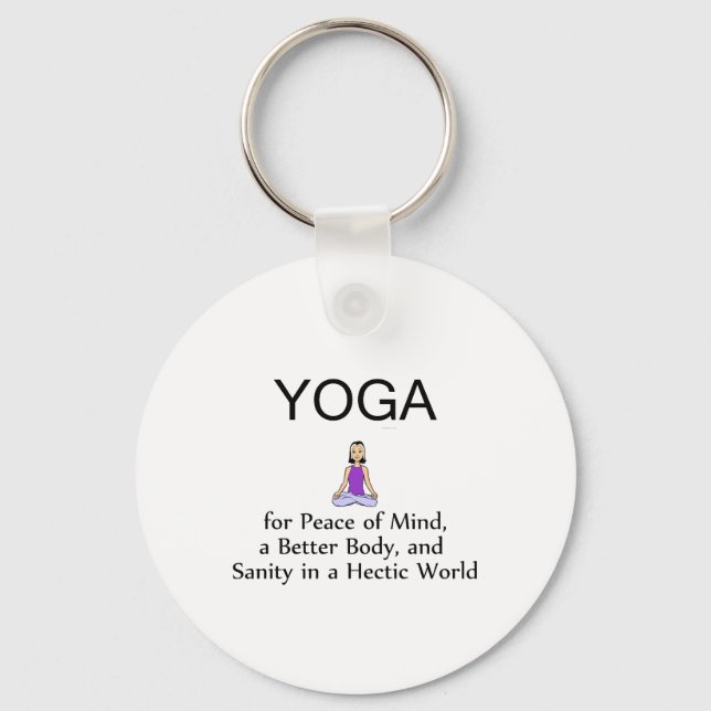 TOP Yoga Slogan Key Ring (Front)