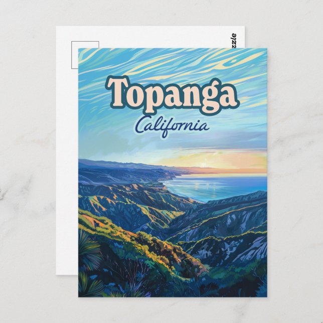 Topanga California Canyon Los Angeles Vintage Postcard (Front/Back)