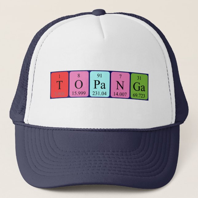 Topanga periodic table name hat (Front)