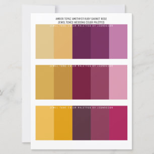 Topaz Amethyst Ruby Jewel Tone Wedding Colours