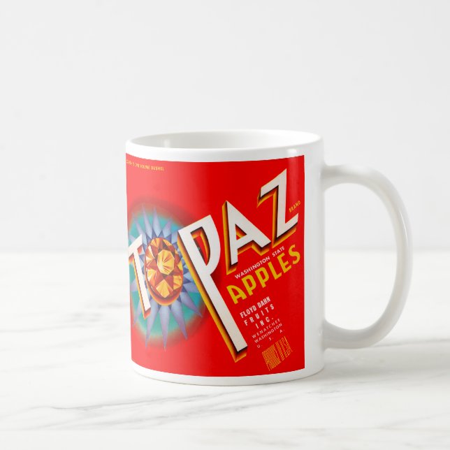 Topaz Apple Label Coffee Mug (Right)