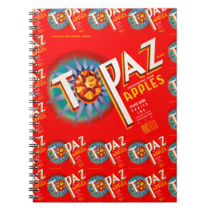 Topaz Apple Label multi print Notebook