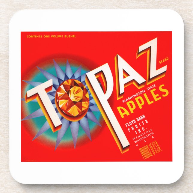 Topaz Apples Coaster (Front)