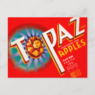 Topaz Apples Postcard