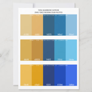 Topaz Aquamarine Sapphire Jewel Tone Wedding Colou