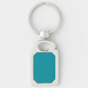 Topaz Blue Personalised Aqua Teal Colour Backgroun Key Ring