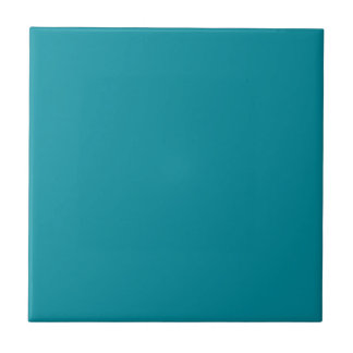 Topaz Blue Personalised Aqua Teal Colour Backgroun Tile