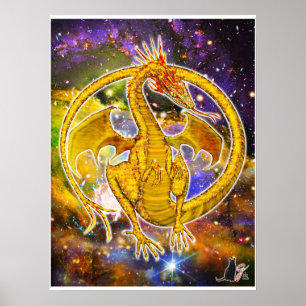 Topaz Cosmic Dragon Poster
