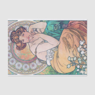Topaz (Four Jewels), Alphonse Mucha Tissue Paper