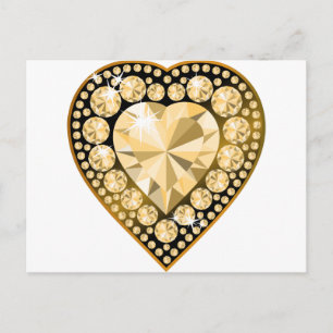 Topaz Gem Heart Postcard