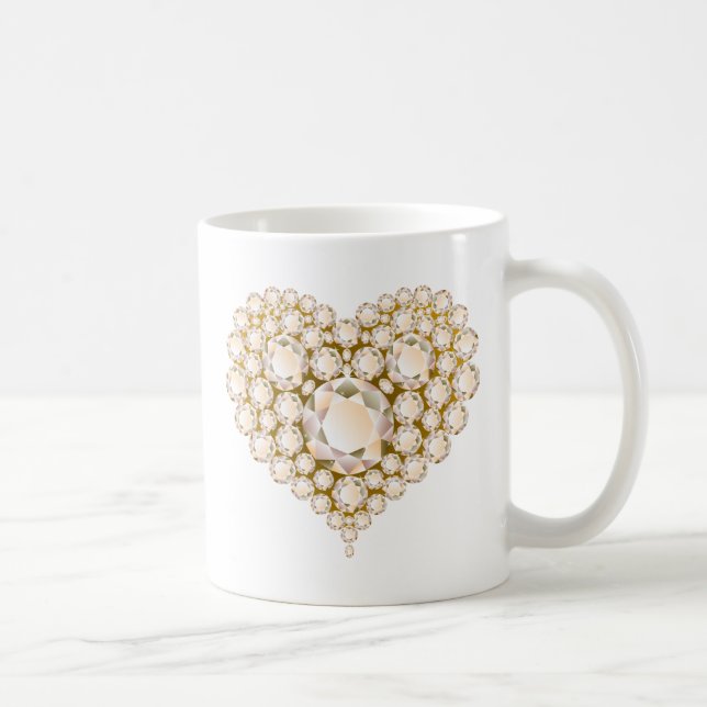 Topaz Heart Gems Coffee Mug (Right)