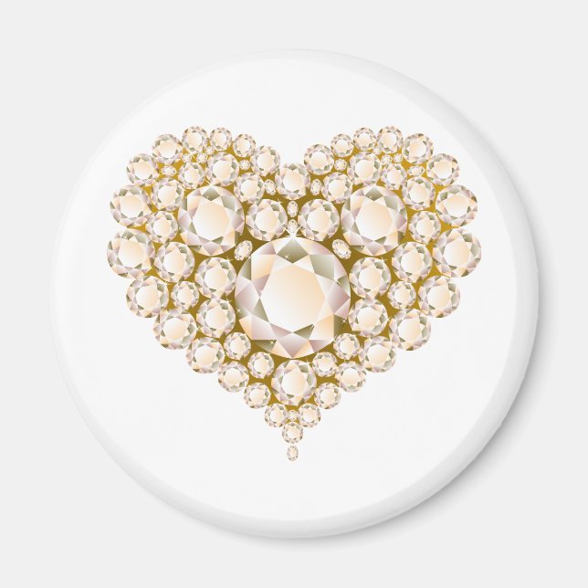 Topaz Heart Gems Magnet (Front)